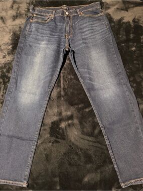 Lucky Brand Men's Dark Blue Athletic Straight 410 Jeans